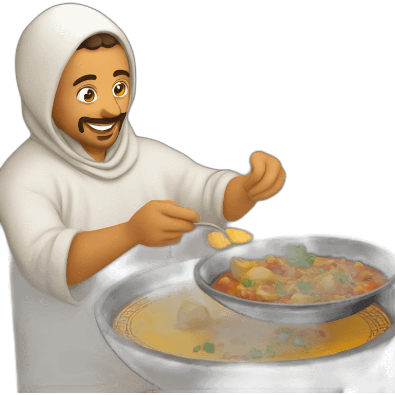 Moroccan eating tagine  emoji