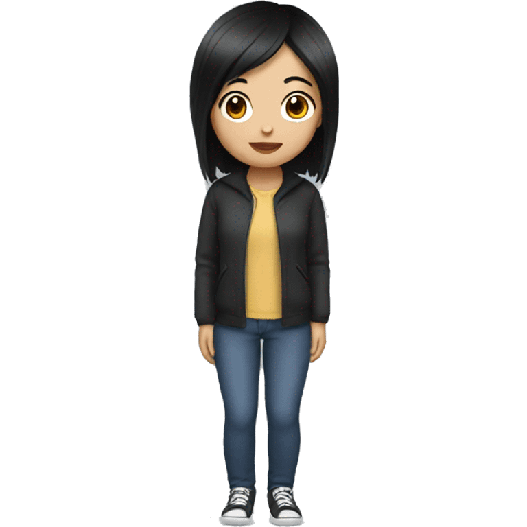 A Asian girl with black hair emoji