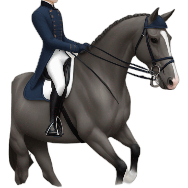 Edward gal doing dressage with totilas  emoji