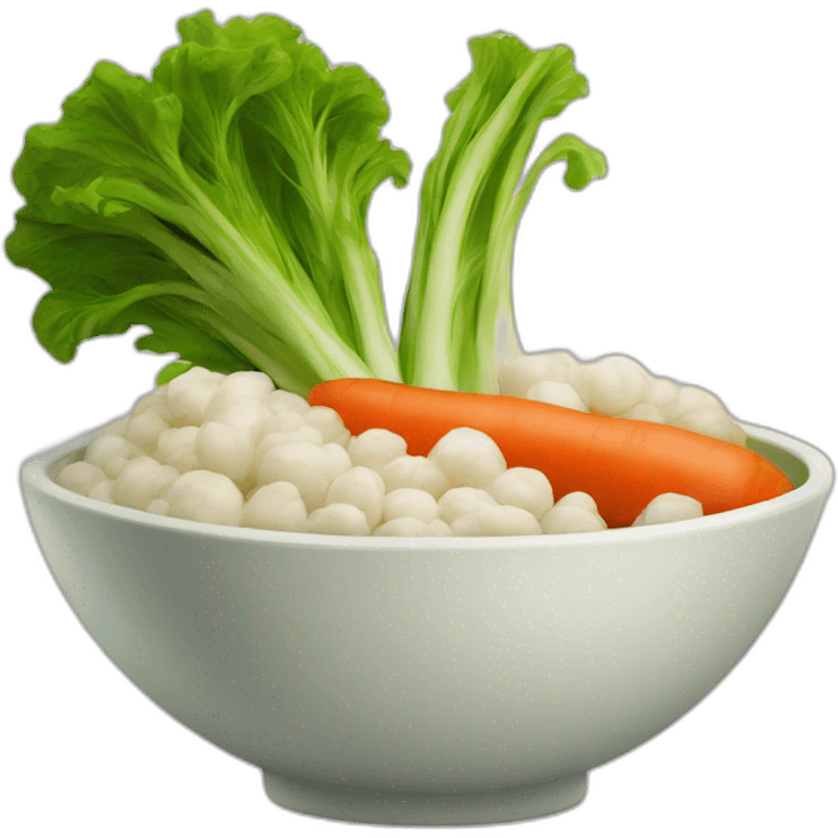 bowl of vegetable  emoji