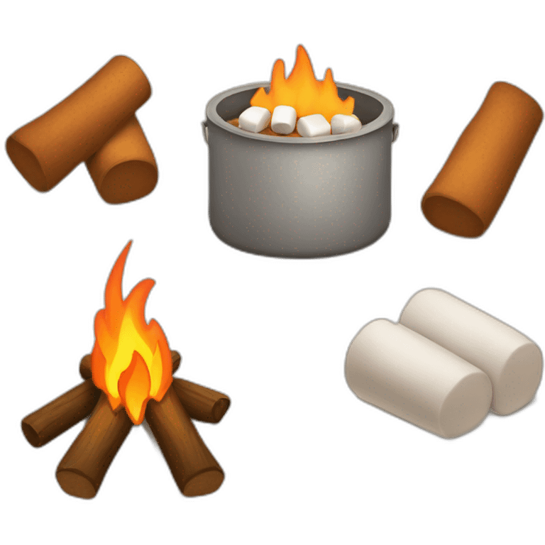 campfire and marshmallows emoji