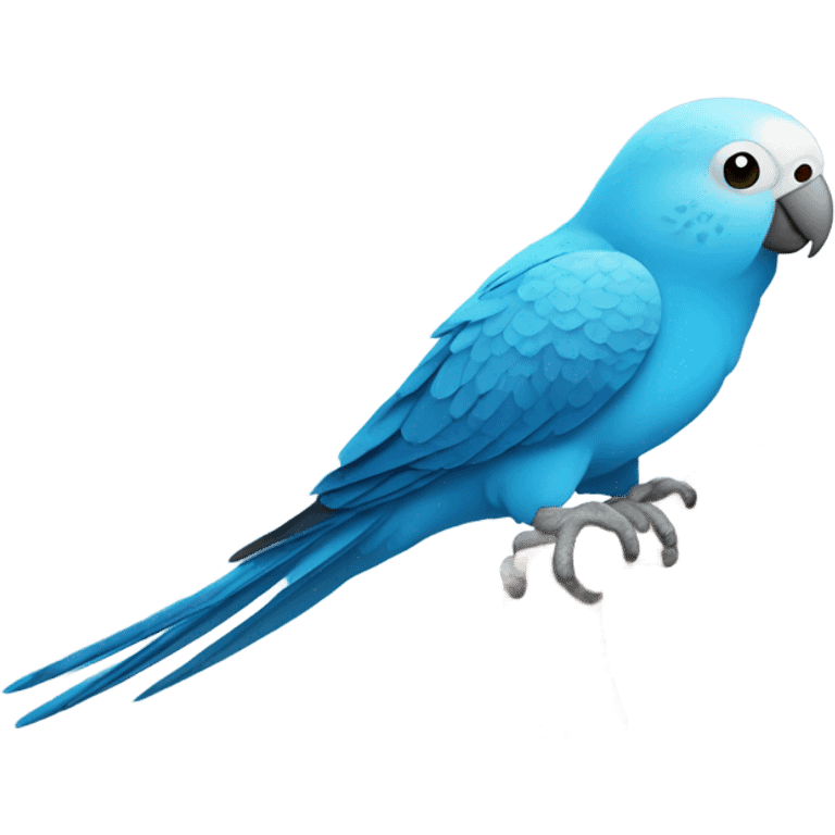 Blue parakeet emoji