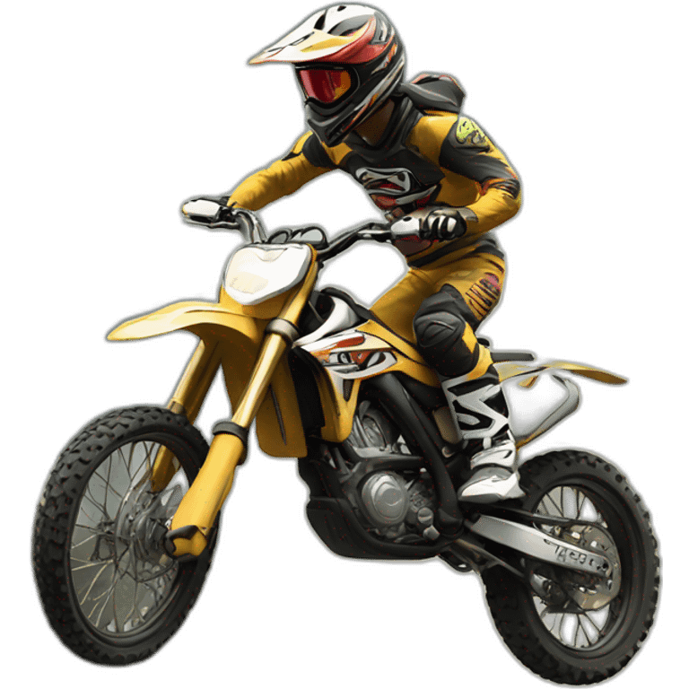 motocross in moutain emoji