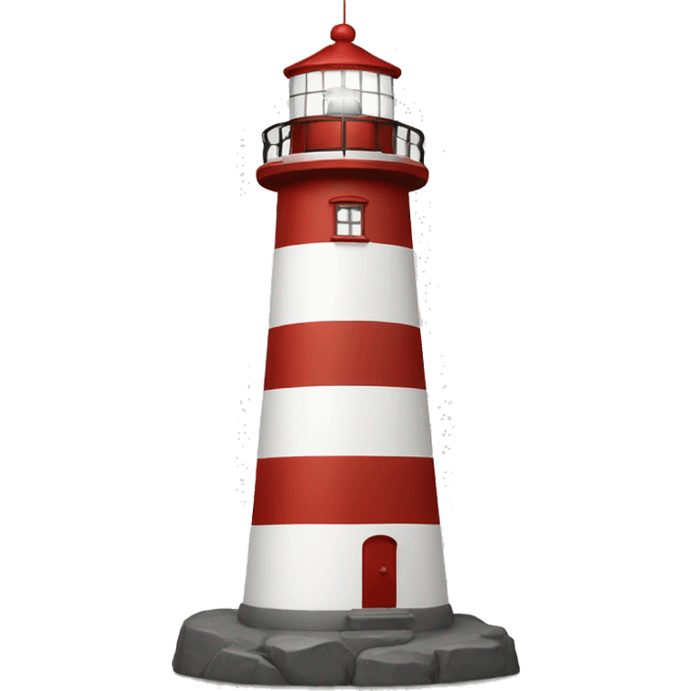 lighthouse red white emoji