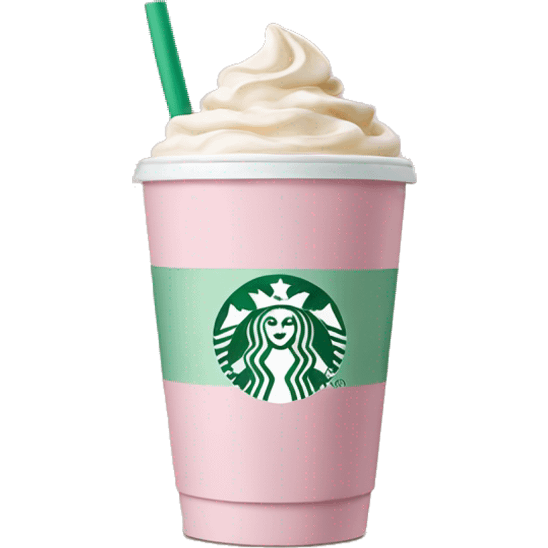 A pastel pink sturbucks coffee emoji