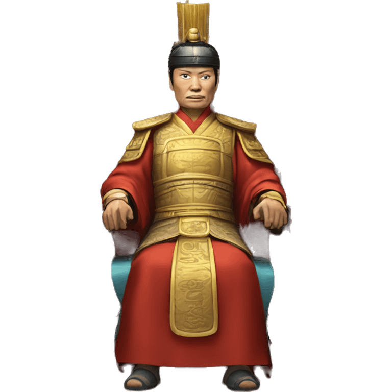 Han dynasty emperor on a throne emoji