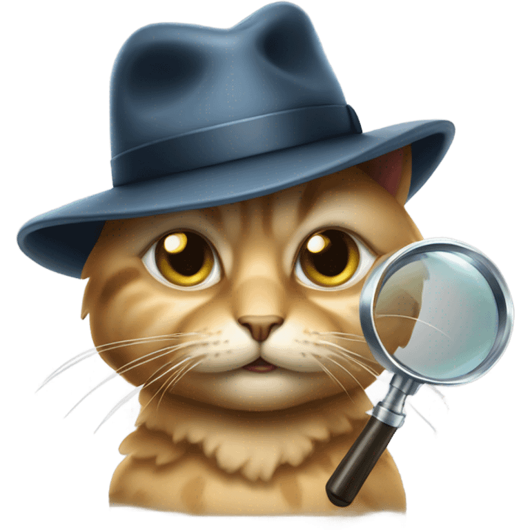 old cat detective emoji