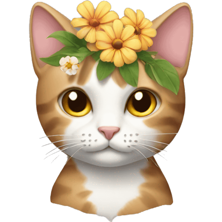 Cat with flowers emoji