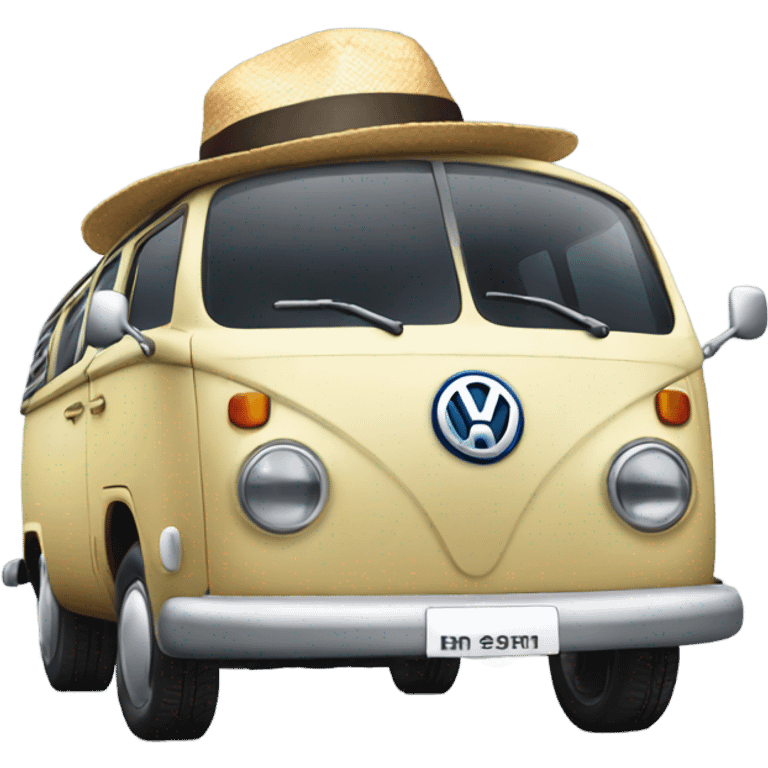 Volkswagen with a hat emoji