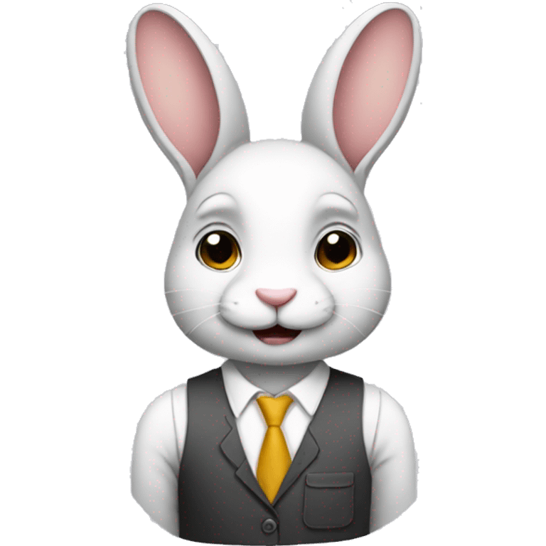 Rabbit dressed for work emoji