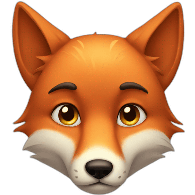 Sad fox emoji