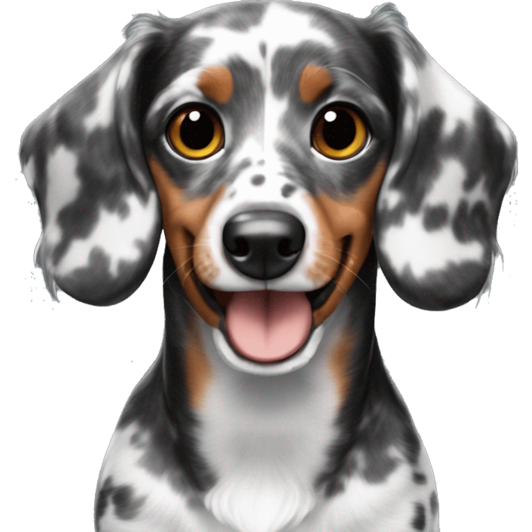 Black Merle mini dachshund  emoji