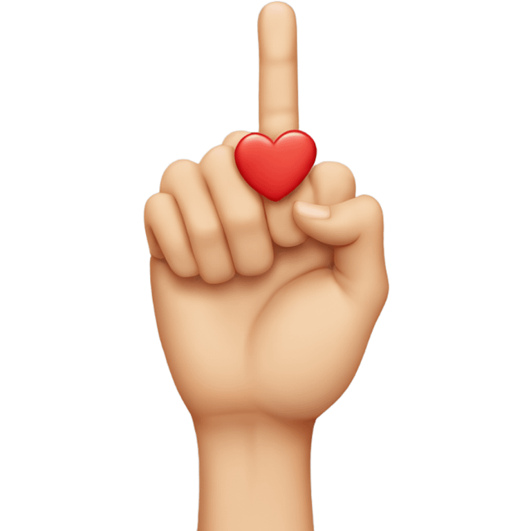 finger heart emoji🫰made of middle instead of index finger  emoji