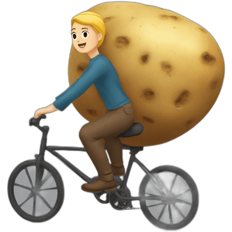 Potato riding hem emoji