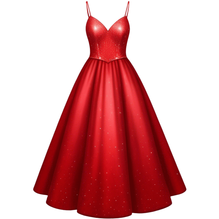 Sparkly red a-line gown  emoji