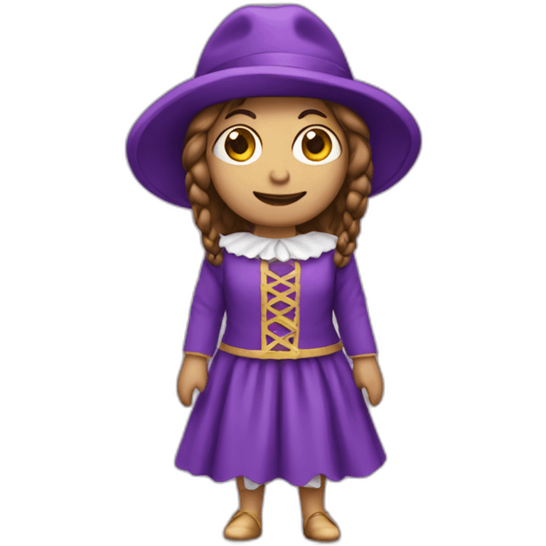 Italien avec un costume violet emoji