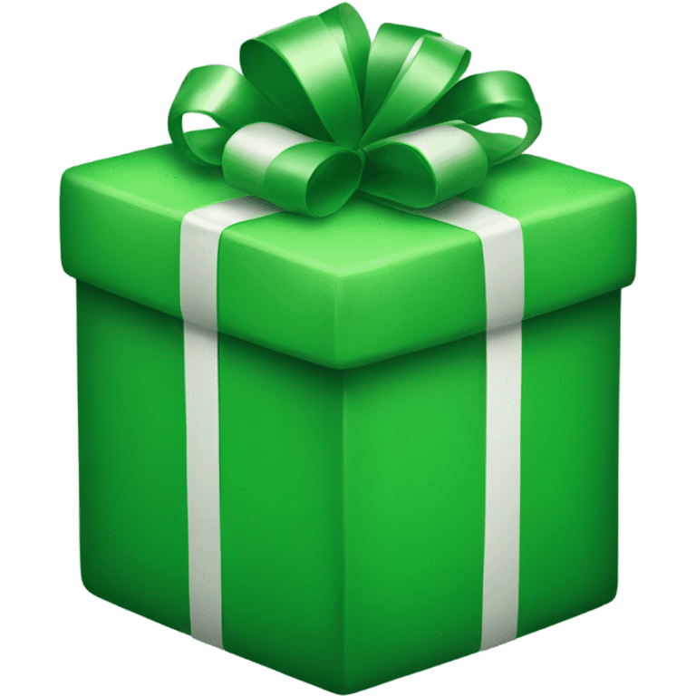 Green Christmas present  emoji