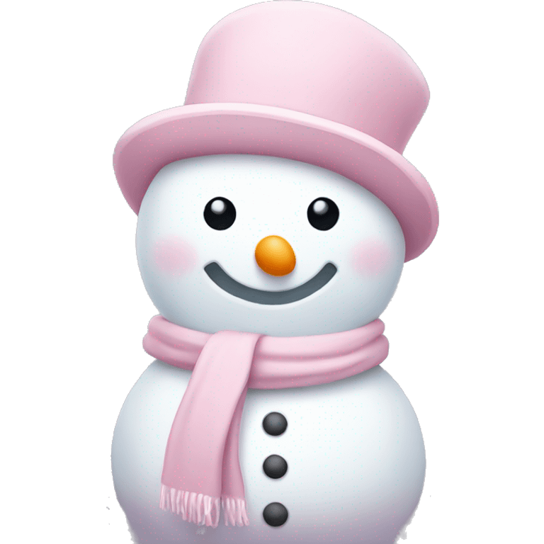 cute light pink snowman emoji