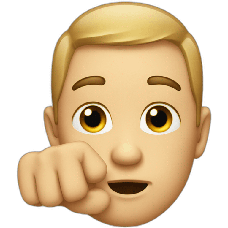 A neutral face emoji with a finger pointing to his head emoji