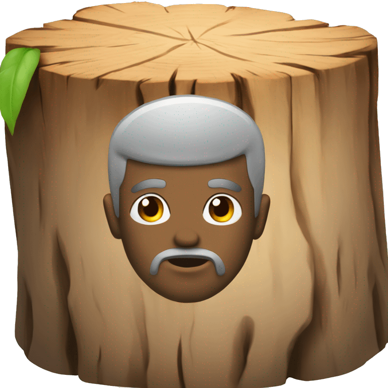 man in love with tree stump emoji