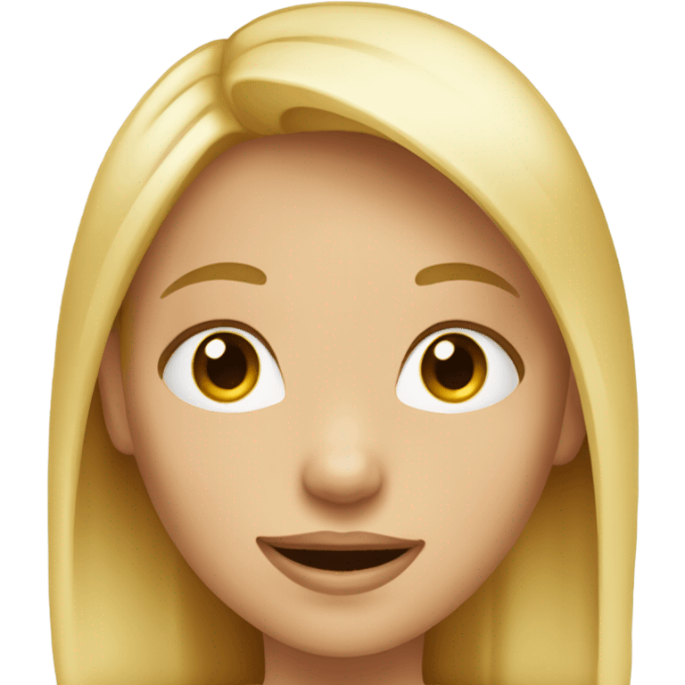 Blond girl one tooth missing emoji