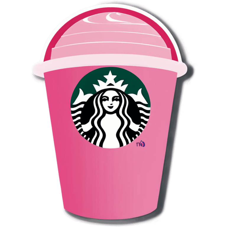 Pink Starbucks cup emoji