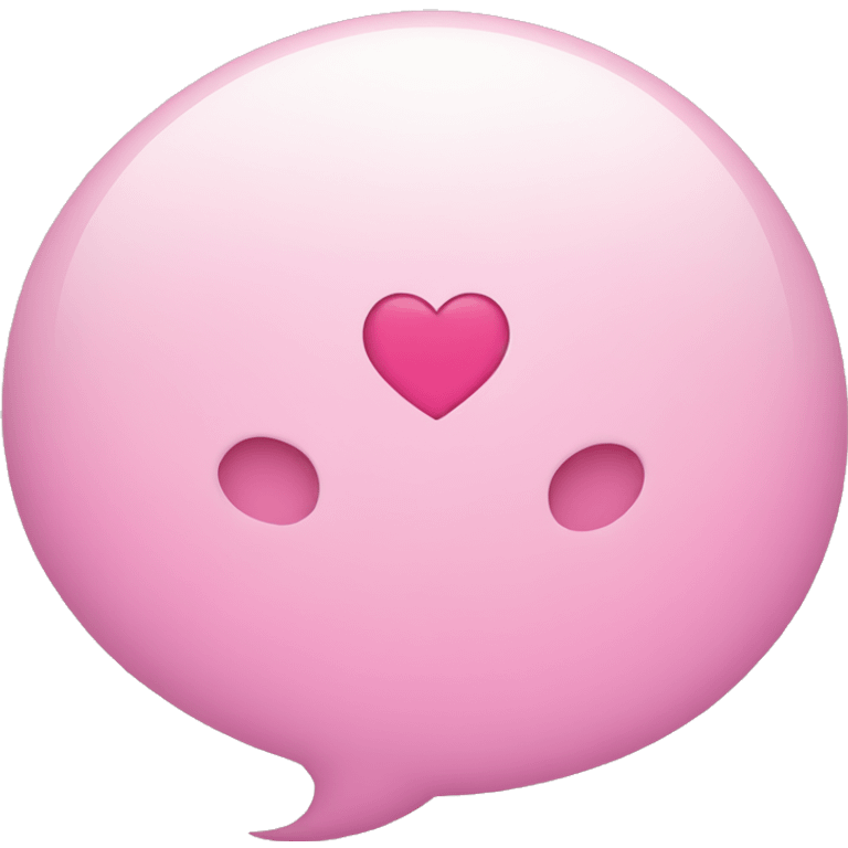 pink love inside the white chat bubble emoji