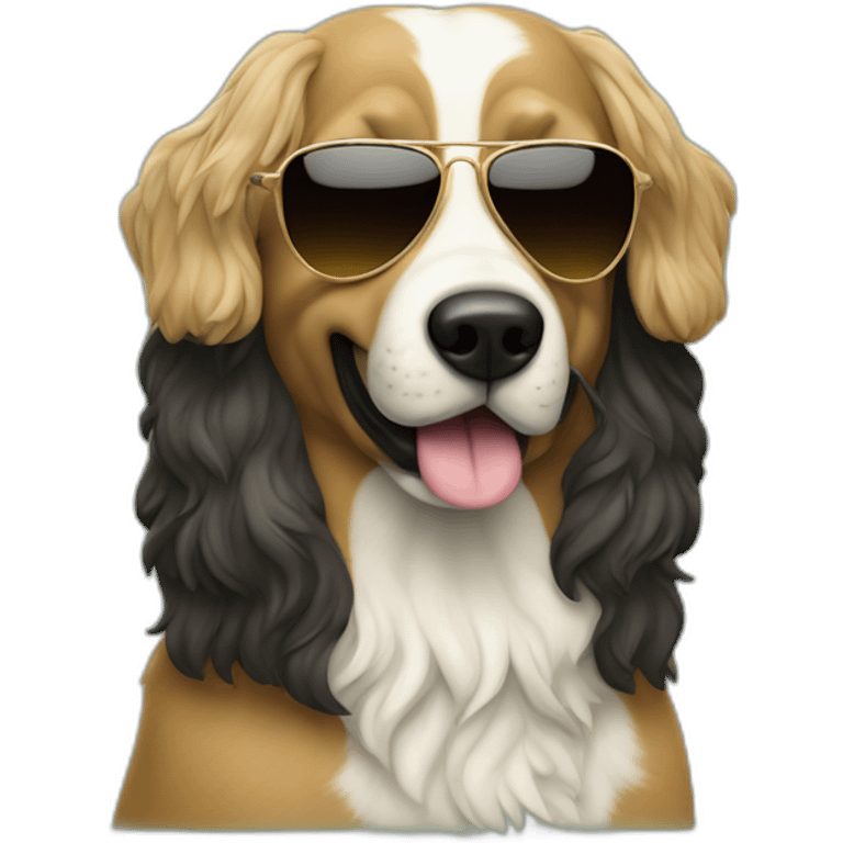 English seepdog sunglasses realist play guitar emoji