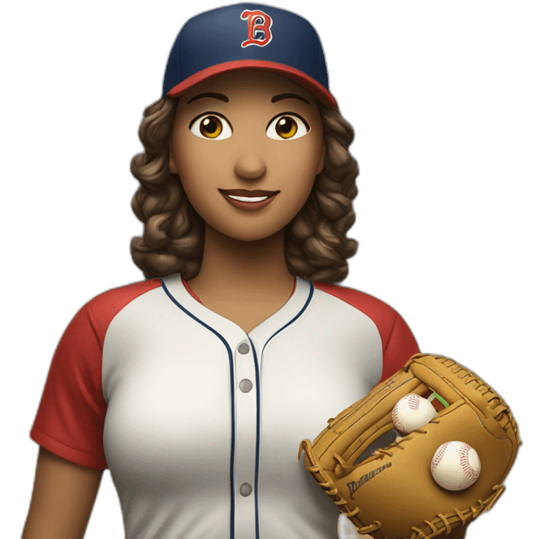 Emoji mujer enojada  con un bate de béisbol emoji