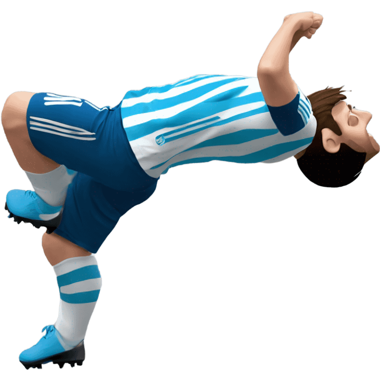 Lionel Messi taking backflip emoji