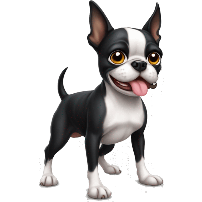 Boston terrier farting emoji