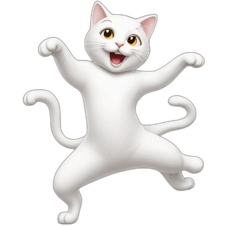  White Cat dancing emoji