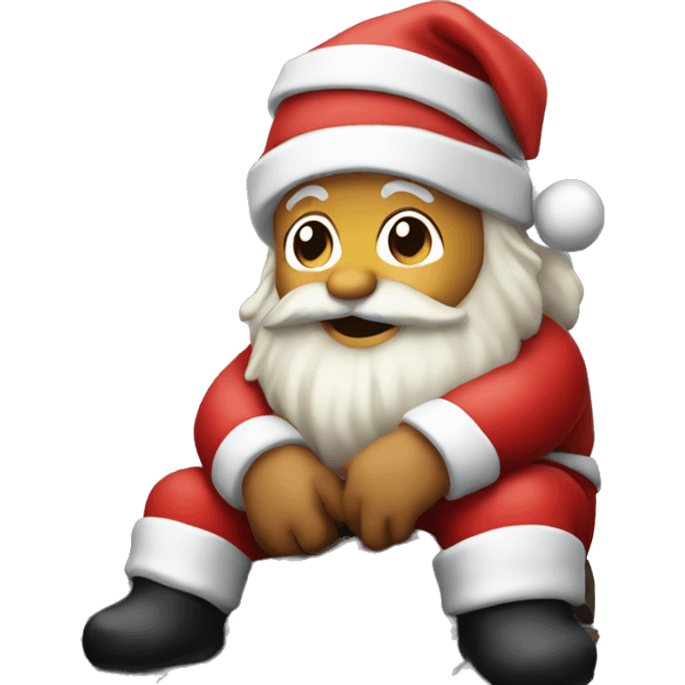 Santa sitting on tree emoji