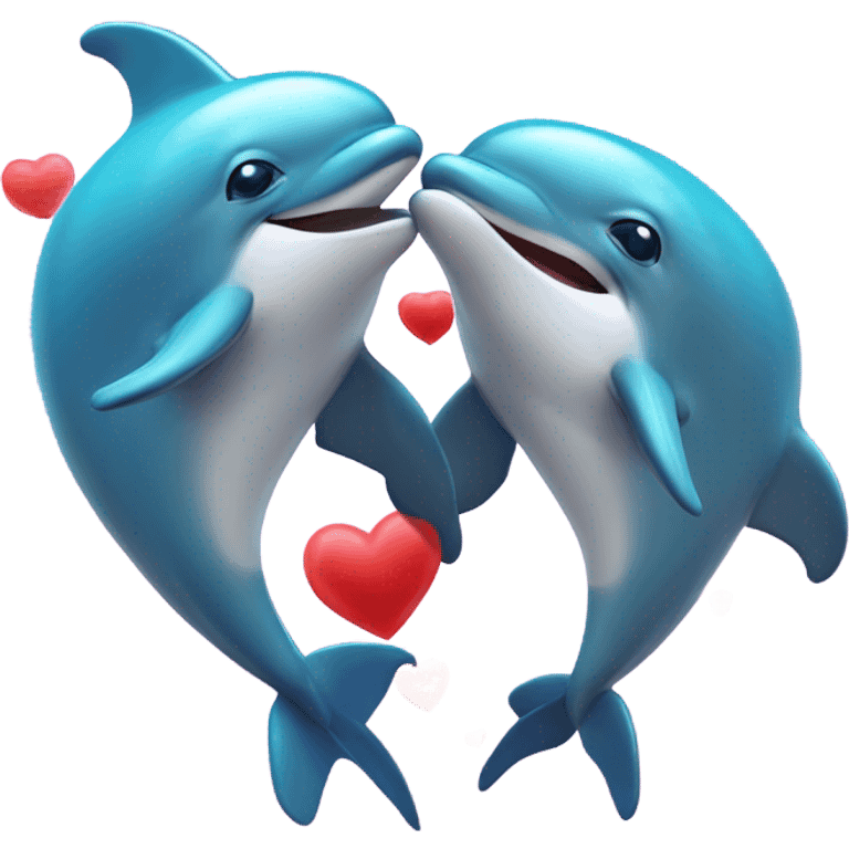 Valentines Day Dolphins  emoji