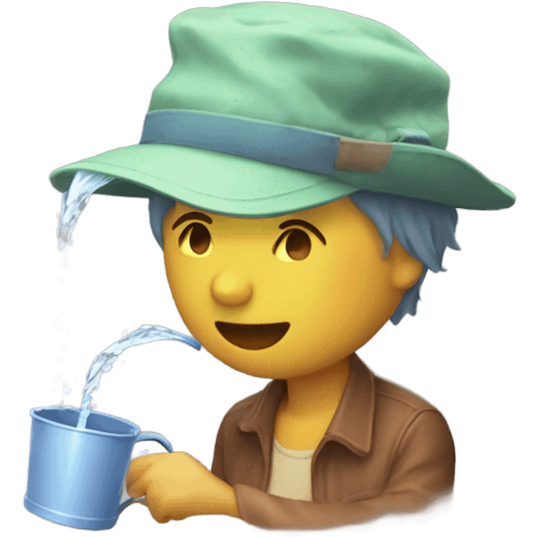 Lofi watering a hat emoji