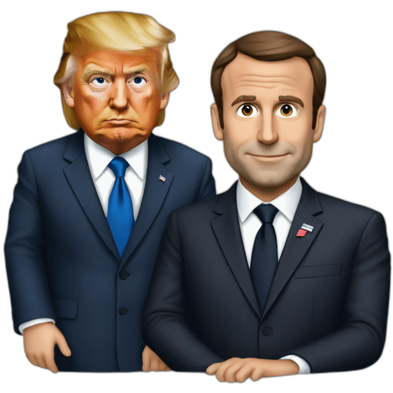 Macron sur Trump emoji