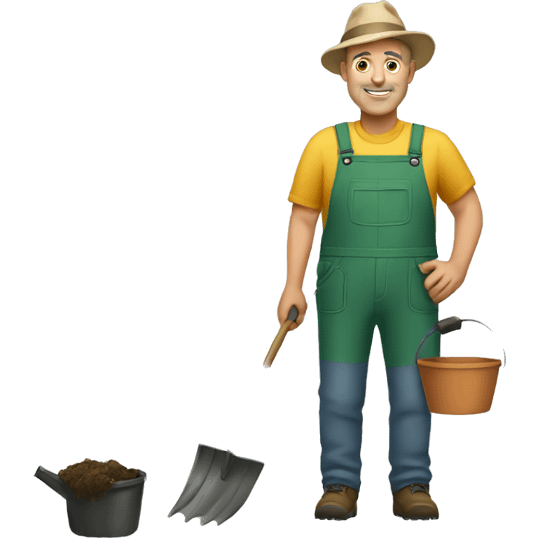 middle aged man gardener emoji