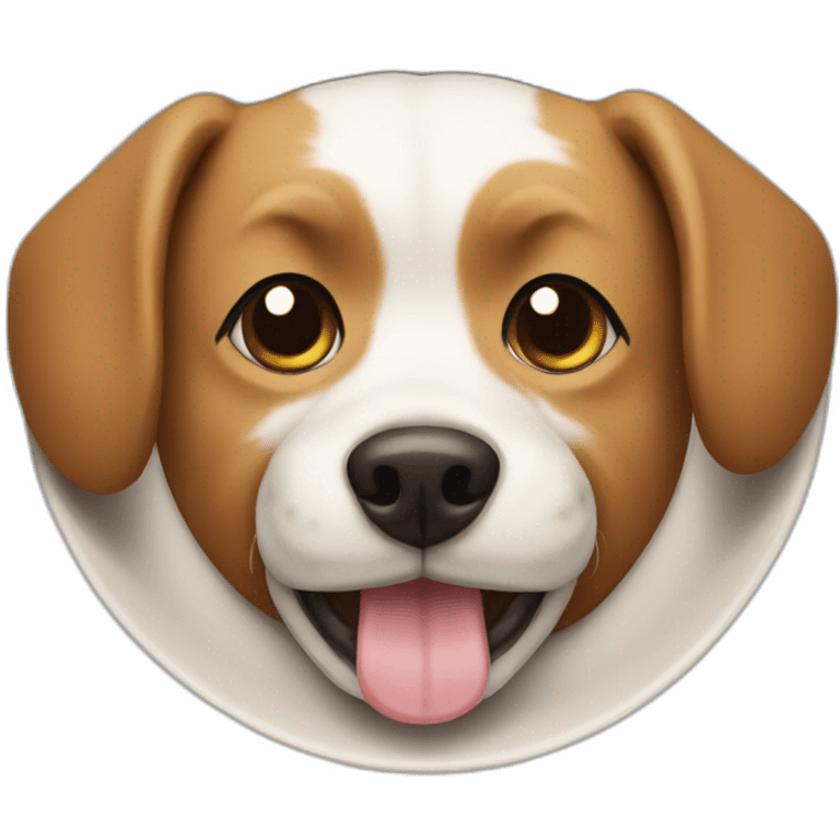 dog eating bottomless bowl emoji