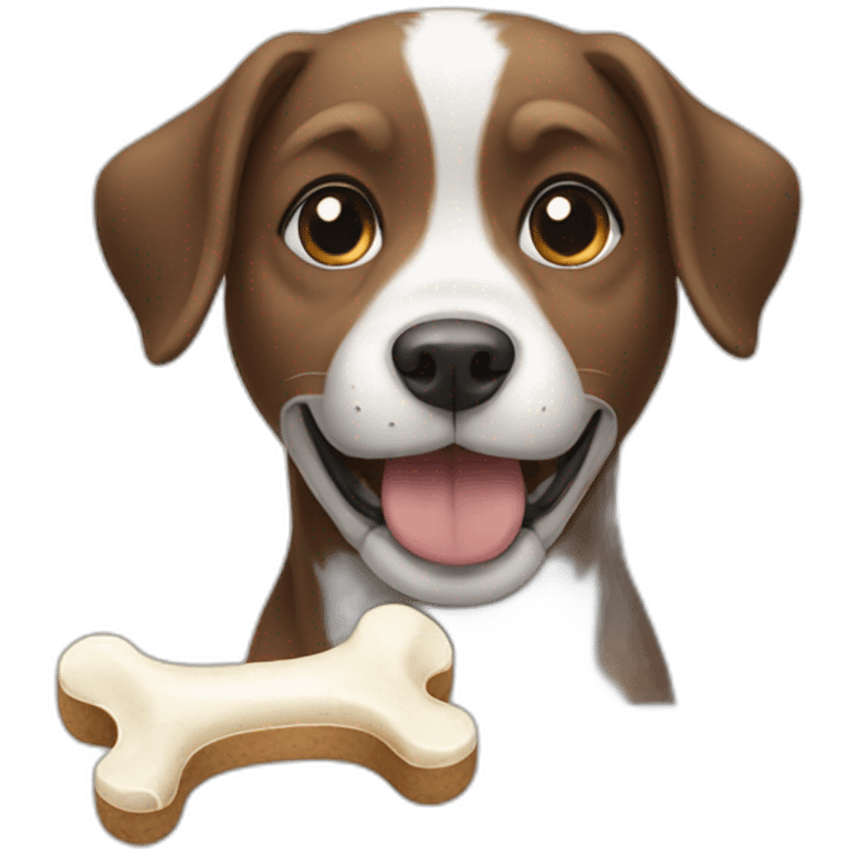 Dog eating bone  emoji