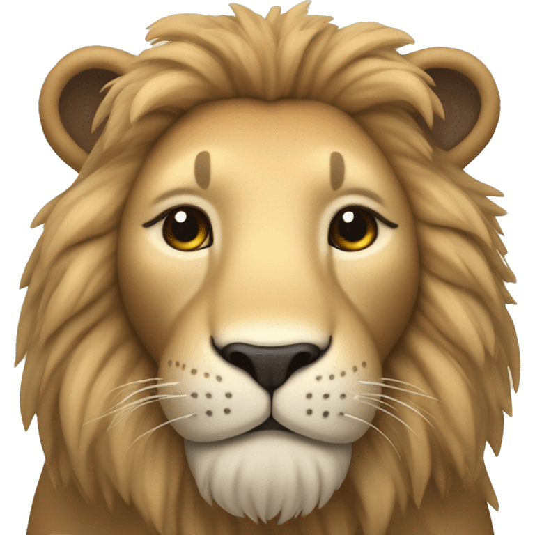 whole body of lion in jellycat style emoji