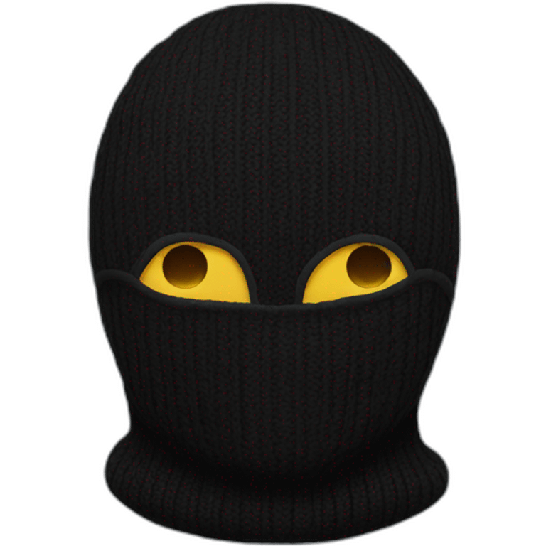 a black wool balaclava emoji