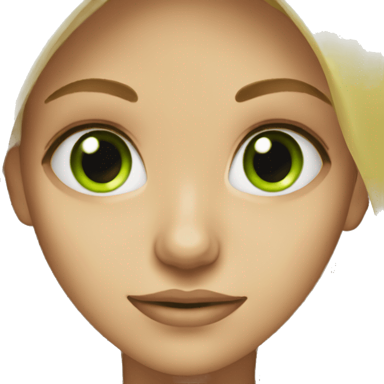 blonde girl with green eyes emoji