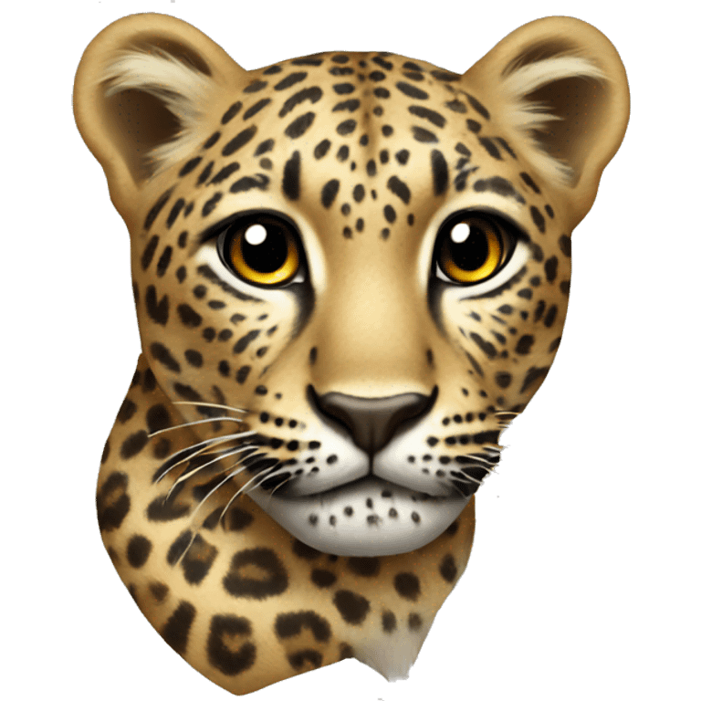 Heart leopard emoji