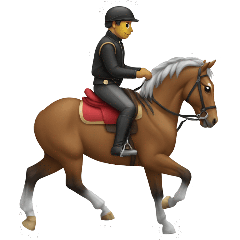 Horse with a rider on it emoji