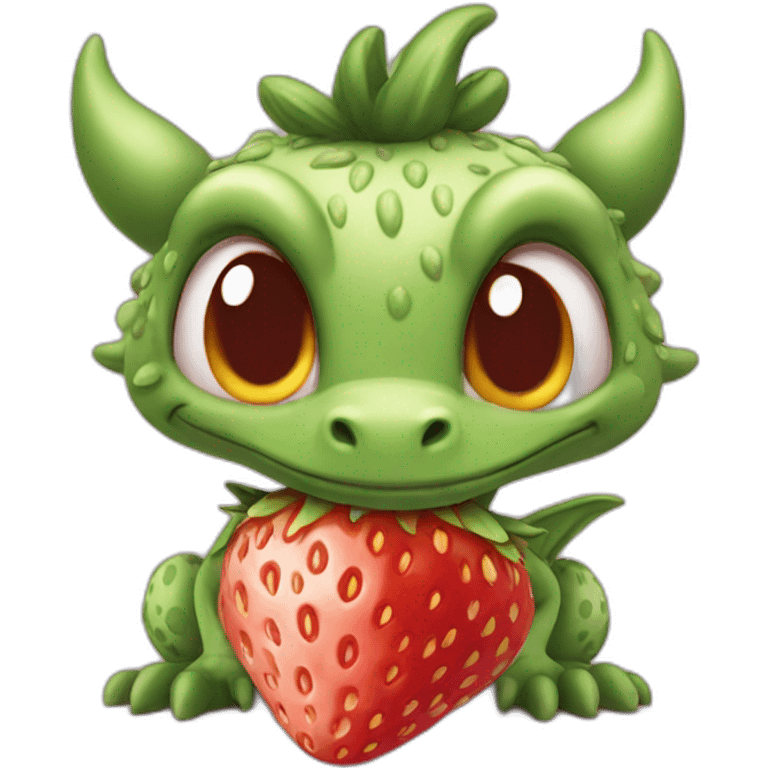 Strawberry shortcake dragon emoji