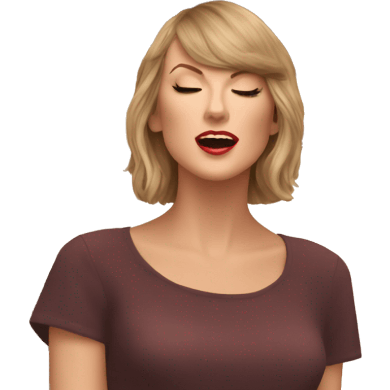 taylor swift singing under a tree during autumn  emoji