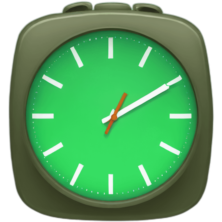 green fast clock emoji