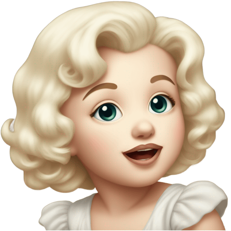 marilyn monroe as a baby emoji