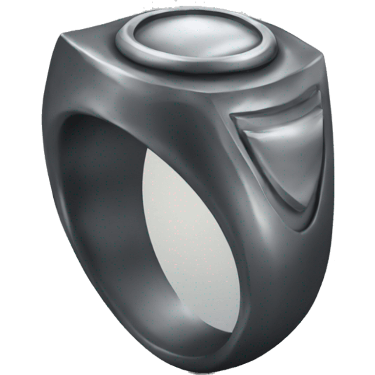 Dark silver male ring emoji