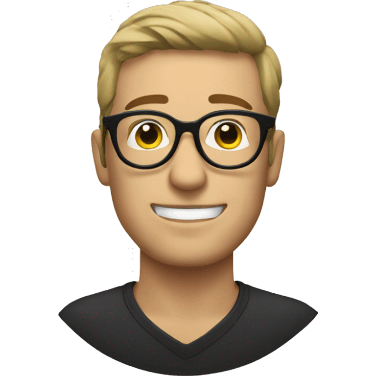 White Guy with round black glasses and a Pacifico emoji